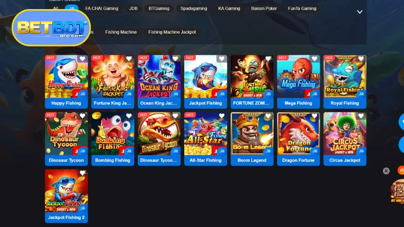 Dynamic Fishing Game Selection on BETBDT