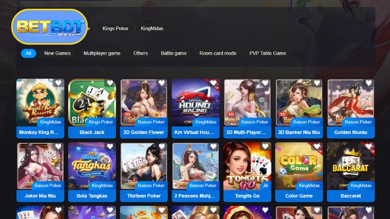 Major Software Providers for BETBDT Card Games